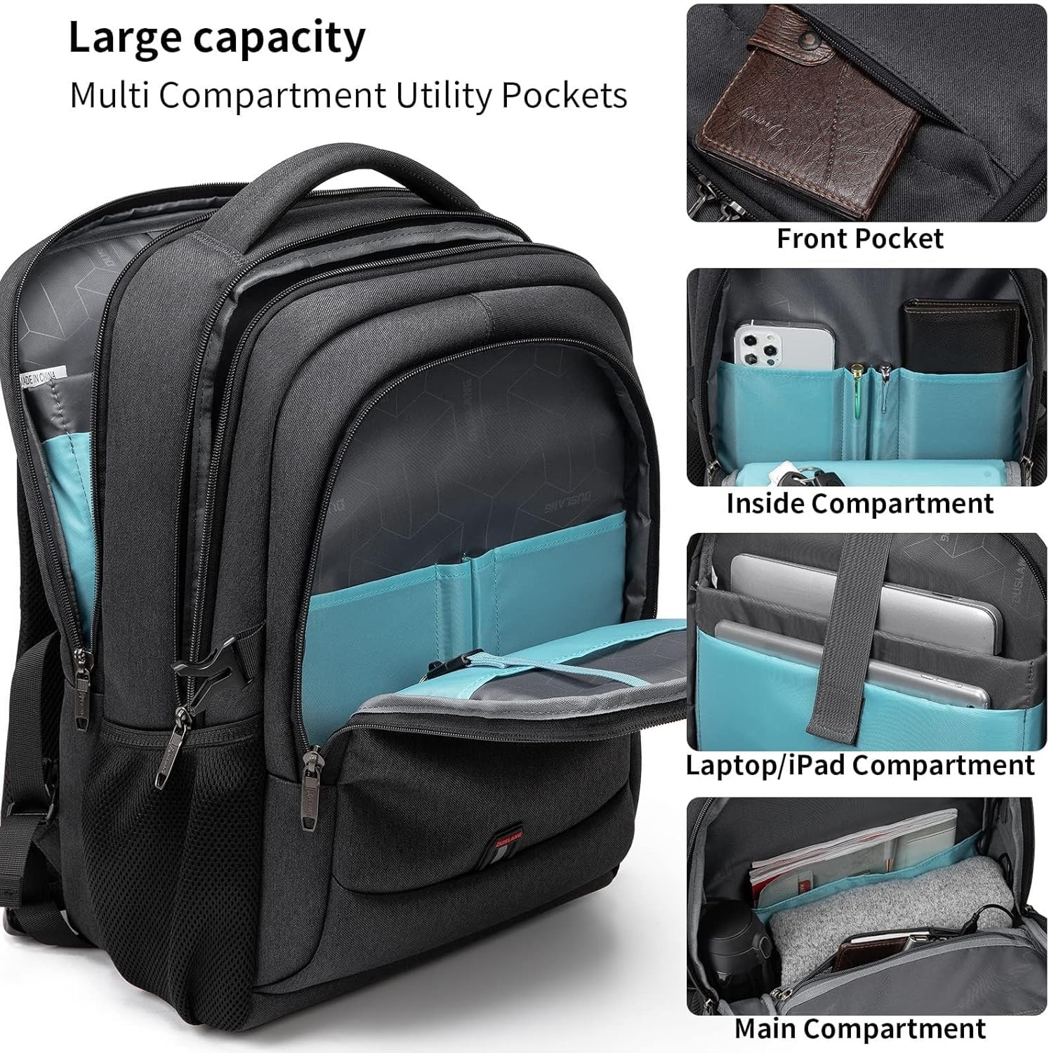 17 Inch Laptop Backpack for Travel Water Resistant College Backpack for Men/Wome