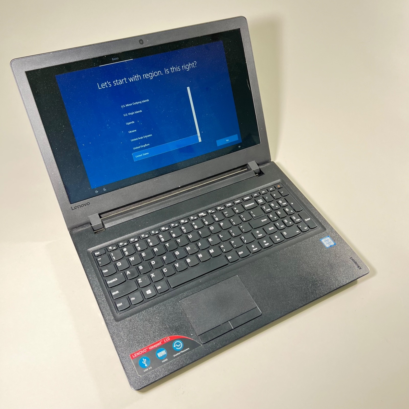 Lenovo Ideapad 110-15ISK Laptop Intel i3-6100U 6GB Ram 1TB HDD Win10 w/Charger