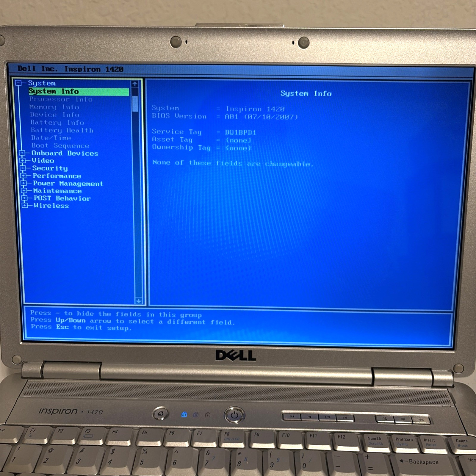 Dell Inspiron 14″ 1420 PP26L Green Laptop 1.66 GHz No HDD Windows Vista