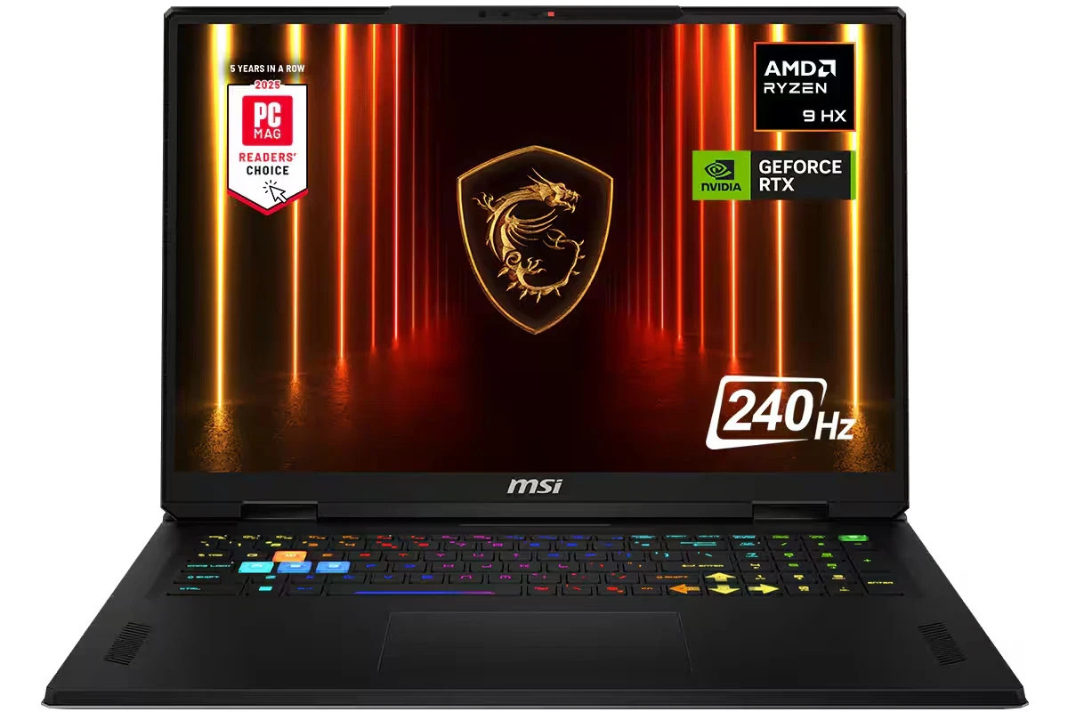(NEW) MSI – Vector A18 HX AI 18″ 240Hz QHD+ Gaming Laptop – AMD R9-9955HX