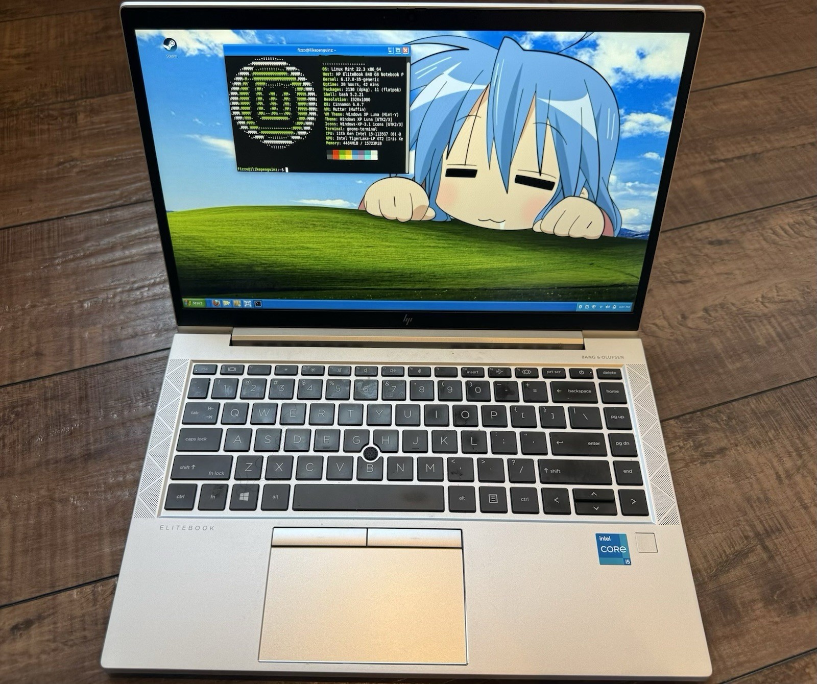HP EliteBook 840 G8 i5-1135G7 16GB 256GB 14in FHD Linux Mint