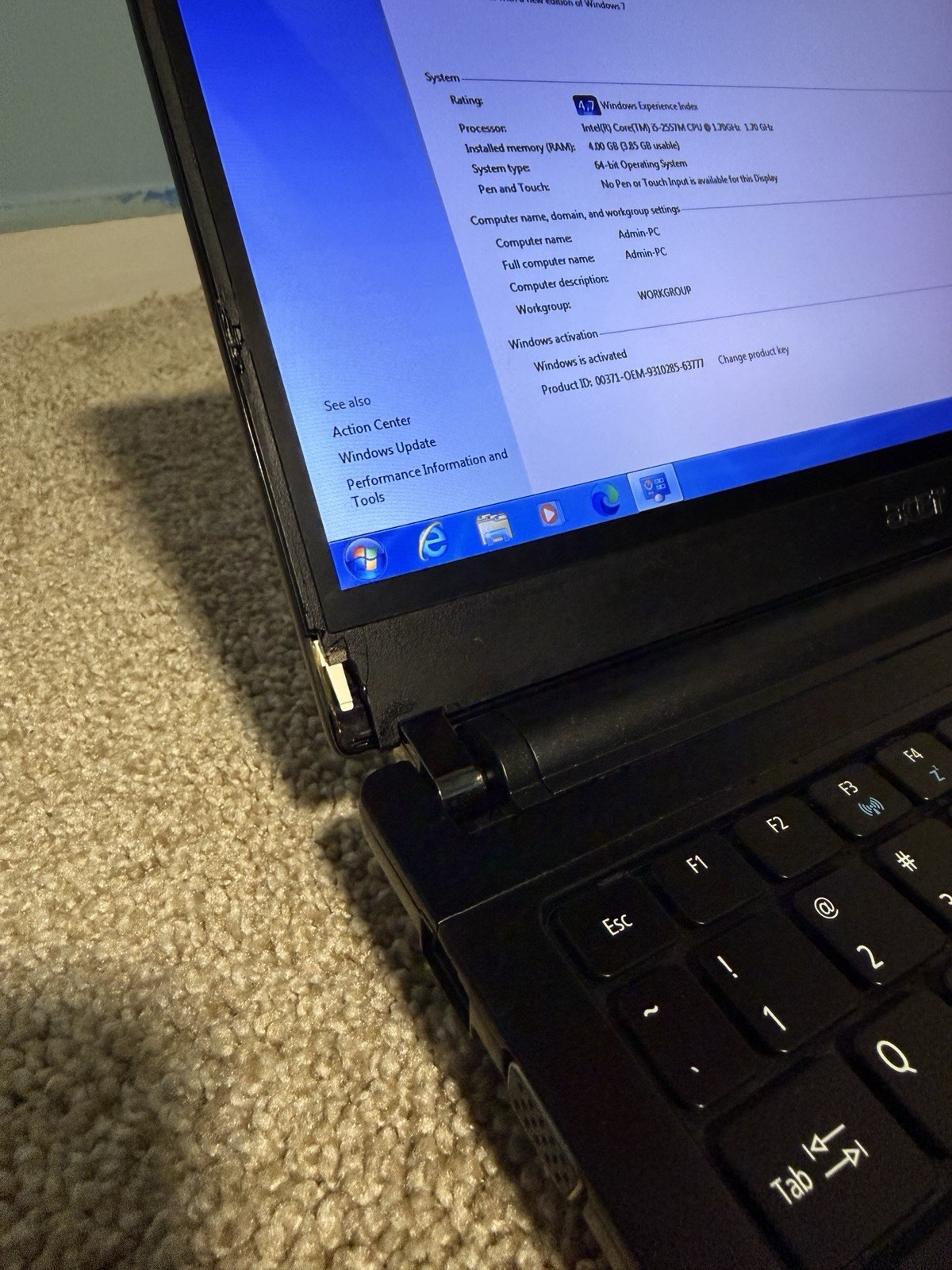 Acer TravelMate 8481 Series Laptop
