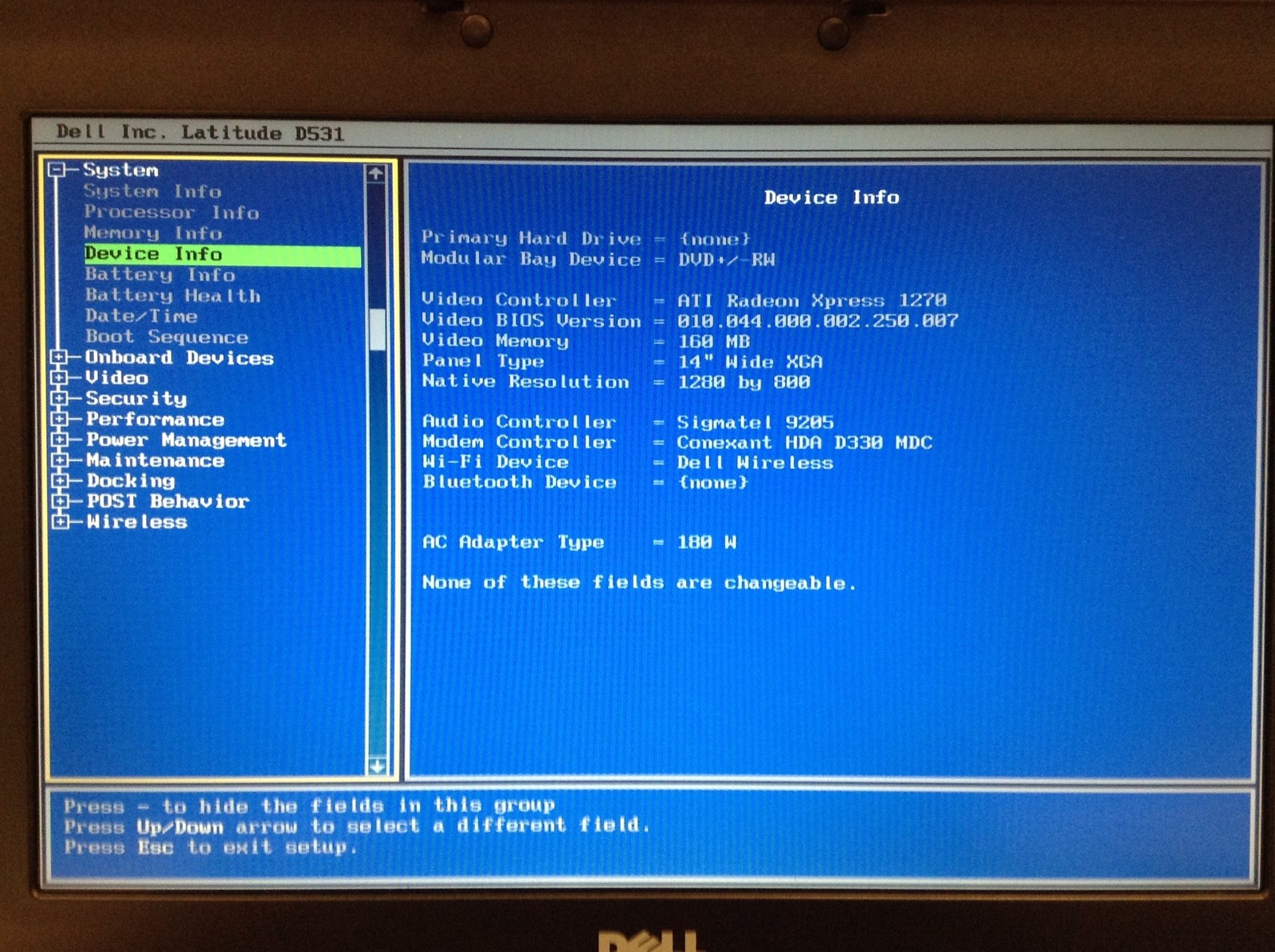 Dell Latitude D531 Laptop 14″WXGA AMD Dual Core 2.2GHz 2GB DVD-RW, No HD, WORKS