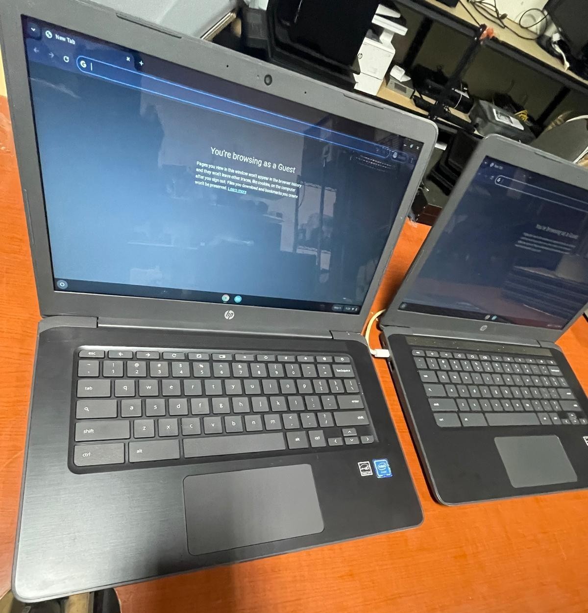 Lot 2 HP Chromebook 14 G5 Touchscreen Working 4GB RAM 2GB Storage No AC