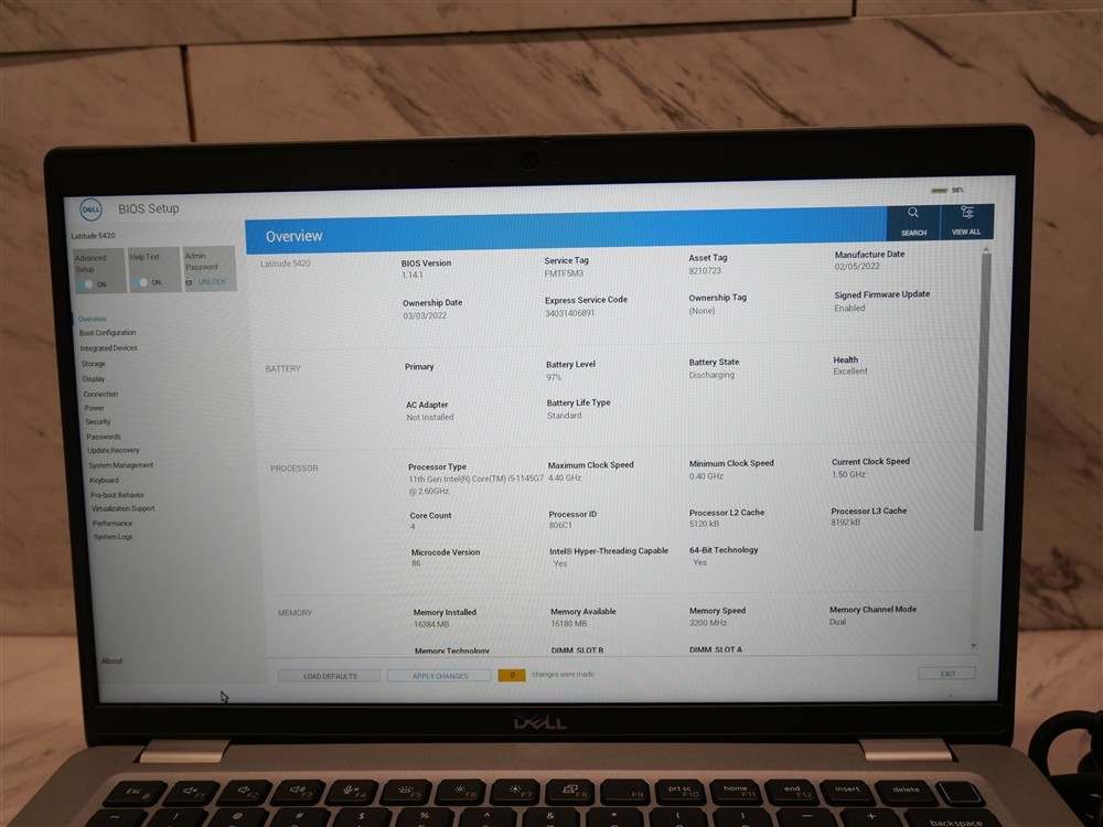 DELL LATITUDE 5420 14″ Laptop i5-1145G7 11gen 16GB RAM w/ EXCELLENT BATTERY!