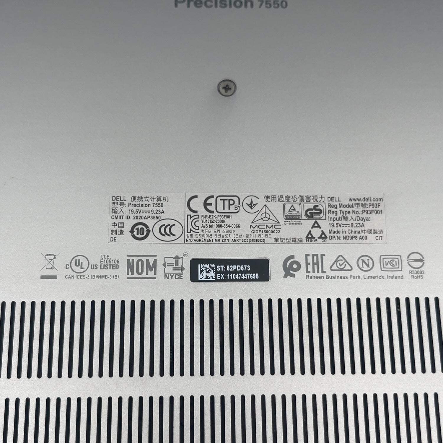 Dell Precision 7550 15.6″ Xeon W-10855M 2.8GHz 32GB RAM 1TB SSD Quadro RTX 3000