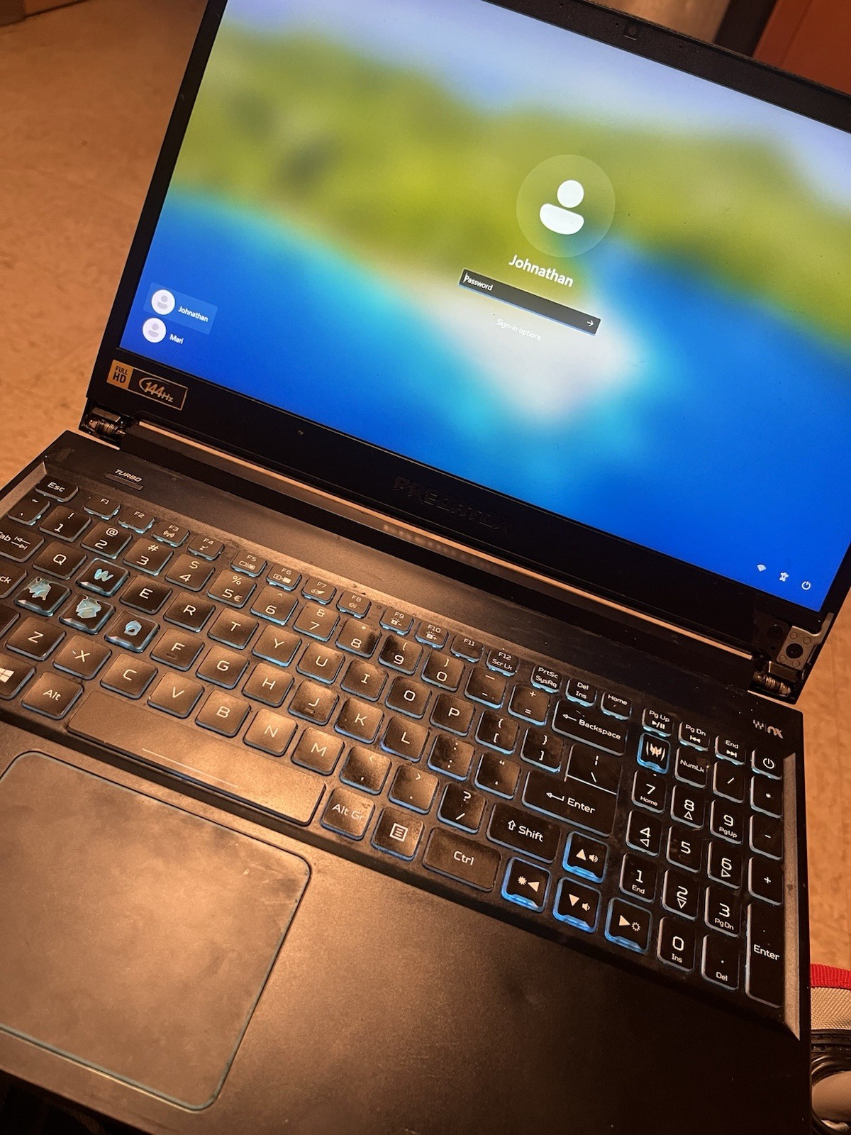 Used Acer Predator Helios 300 144hz Gaming Laptop