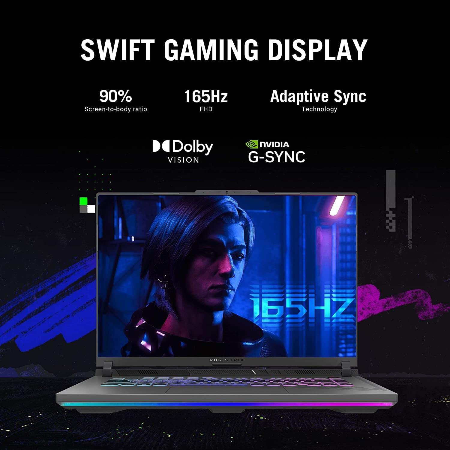 ASUS ROG Strix G16 Gaming Laptop RTX 4060 i7-13650HX 16GB RAM 512GB SSD Win 11