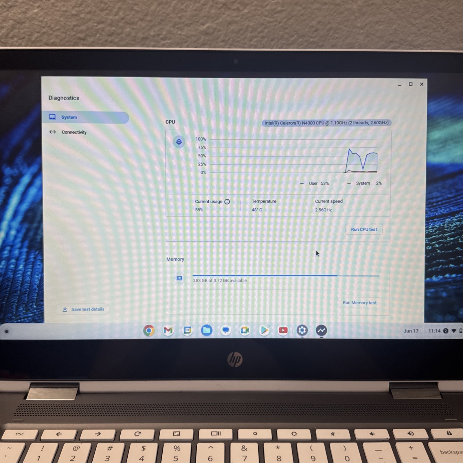 HP Chromebook 14b-ca0036nr Intel Celeron N4020 1.1Ghz 4GB RAM 32GB SSD 14″ inch