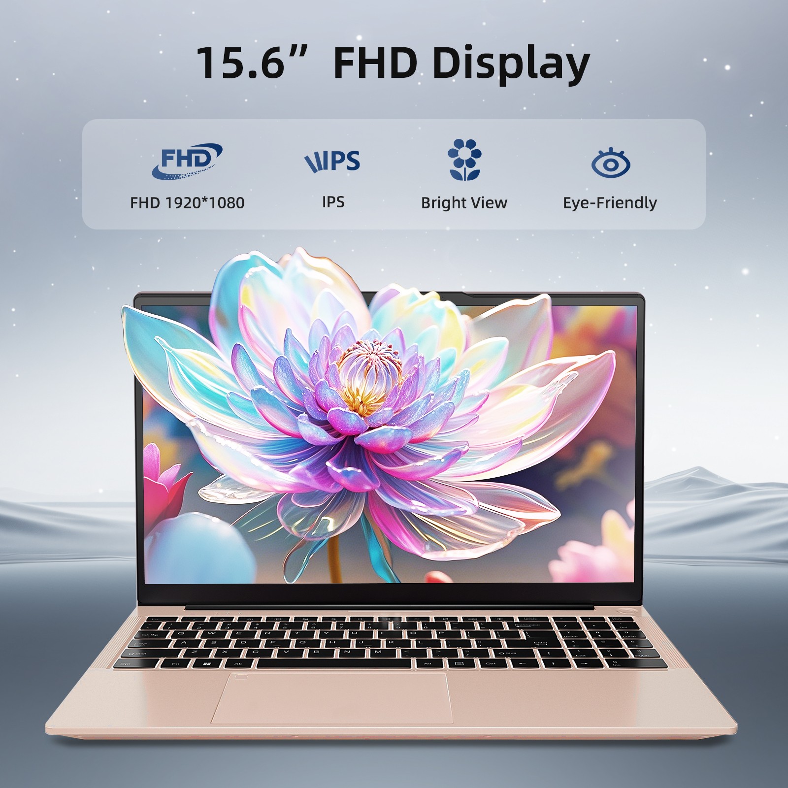 15.6″ IPS FHD Laptop Intel Pentium 12th Gen N100 Backlit Kb 3.4GHz Win11 Wifi6
