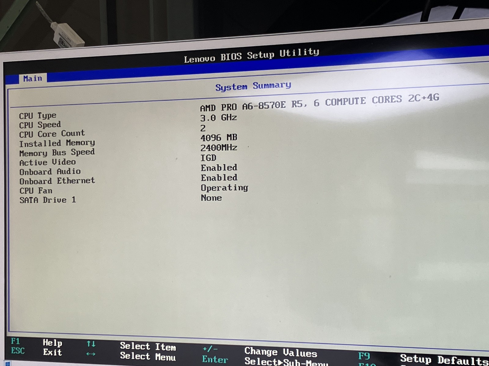 Lenovo 10RB000EUS PRO A6-8570E R5 0GHz 4GB RAM NO HDD AMD NO OS Good