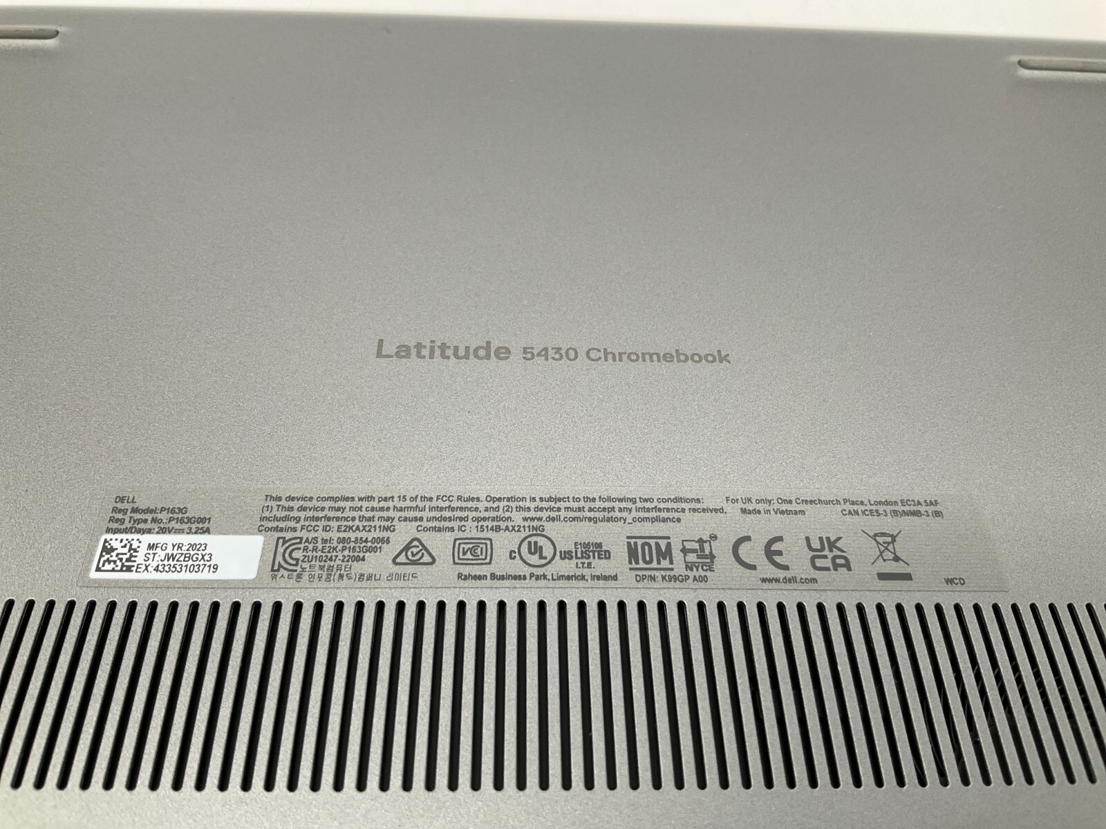 Dell Latitude 5430 Chromebook i3-1215U 8GB 256GB BT5 WiFi6 14F 22RNJ