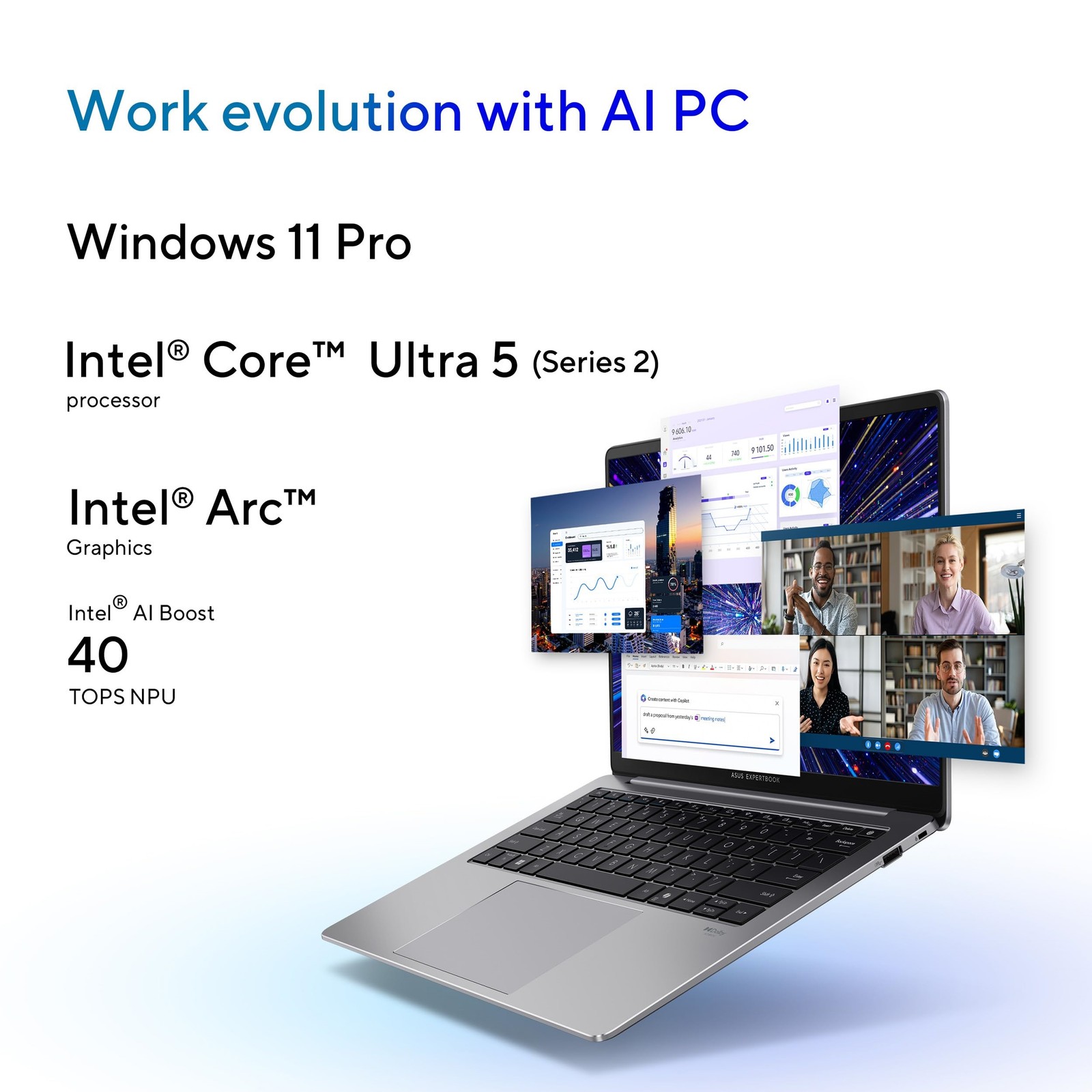 Asus ExpertBook P5405CSA-XH54 14″ Laptop U5 226V 16GB 512GB SSD W11P