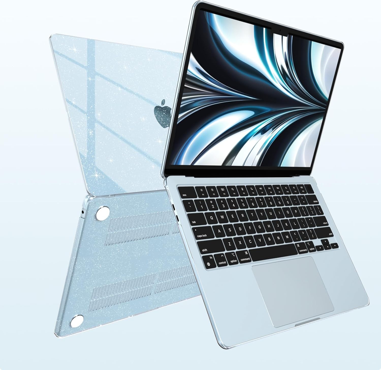 Compatible with MacBook Air 13 inch Case Glitter 2026 2025-2022 M5 M4 M3 M2