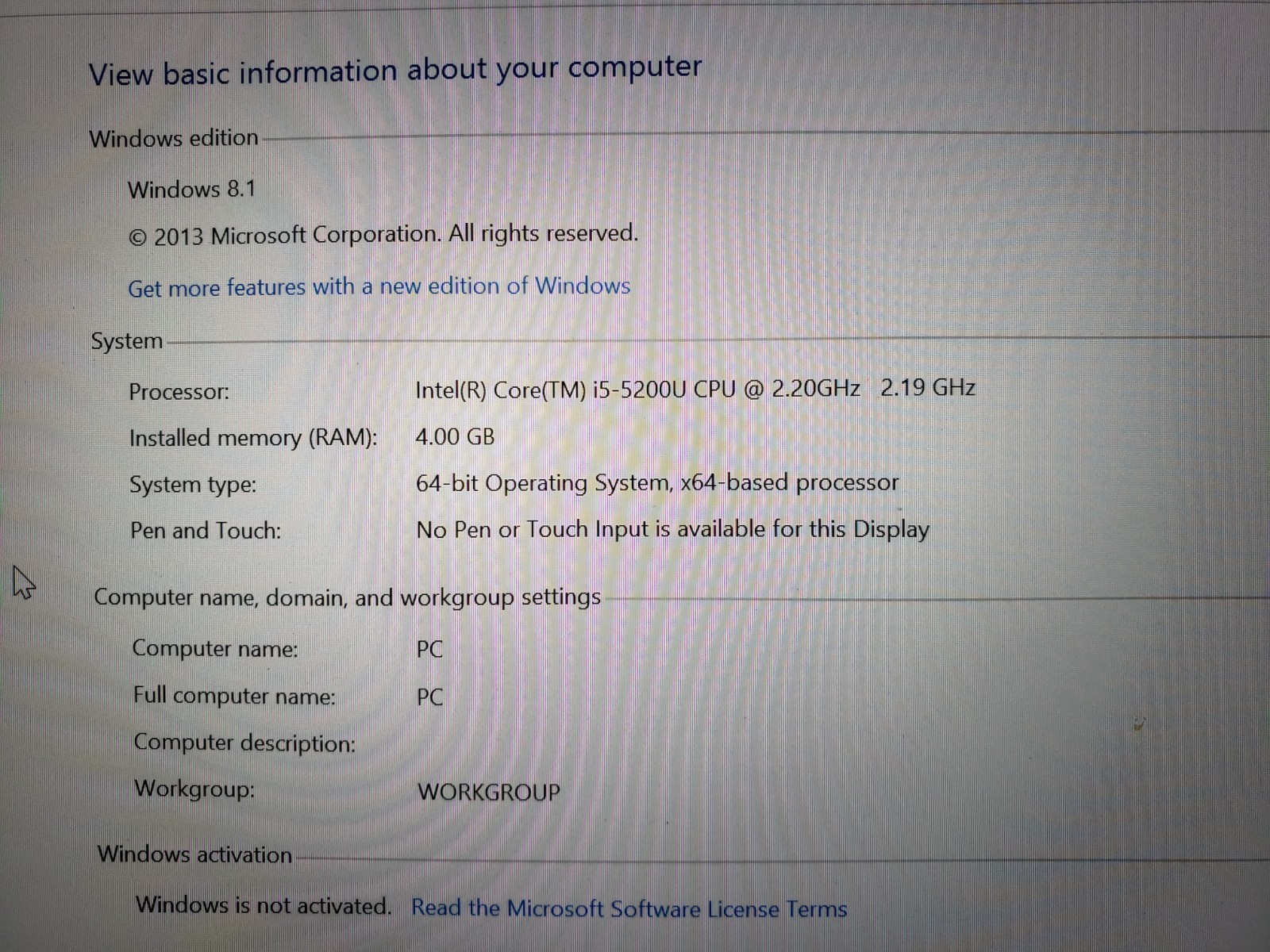 Dell XPS 13” P54G 128GB SSD Silver Laptop BATTERY WONT CHARGE Core i5 4gb Mem