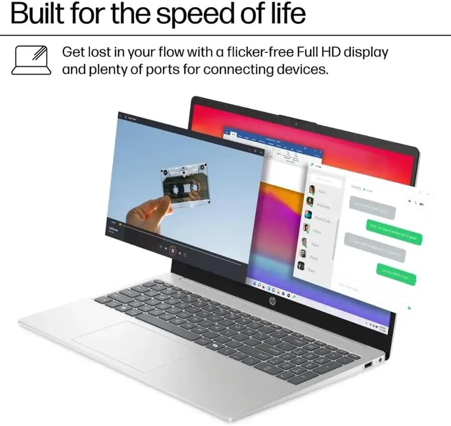 HP 15.6″ HD Touchscreen Laptop, Intel Core i3-1315U, 8GB DDR4, 256GB SSD W11 Pro