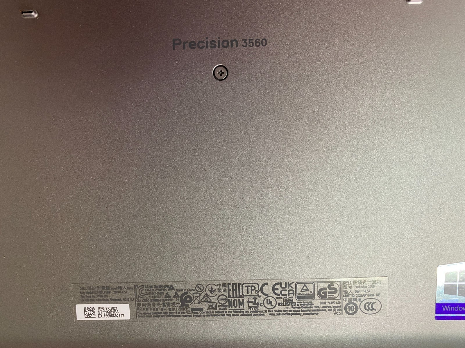 Dell Precision 3560 i5 16GB RAM 256GB SSD NVIDIA T500 Win11P -24% Battery PARTS