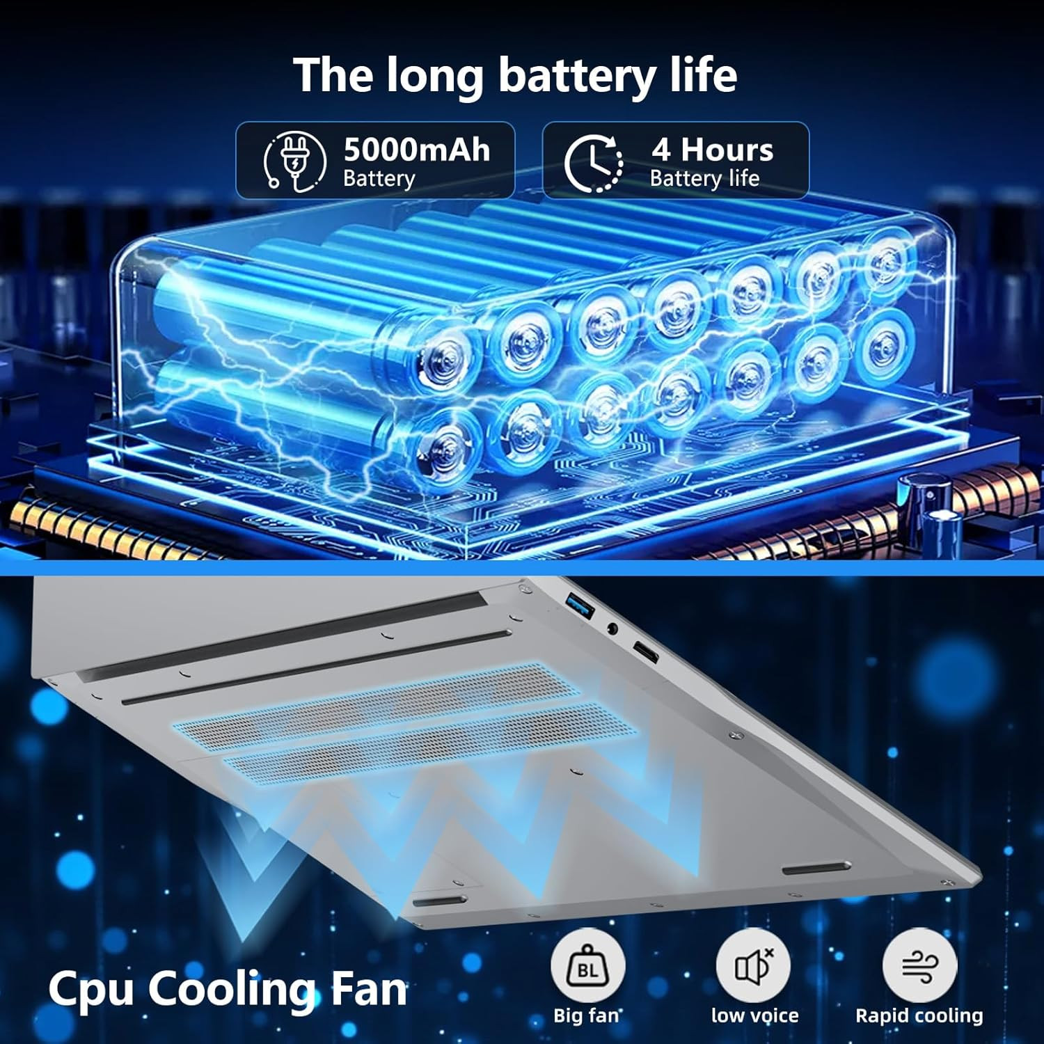 Gaming Laptop, Laptop Computer with Twin Lake N150 Processor(Up to 3.6Ghz), 16GB