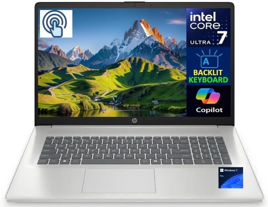 HP AI Powered 17.3″ FHD IPS Intel Ultra 7 255U 32GB DDR5 1TB SSD HD Touchscreen