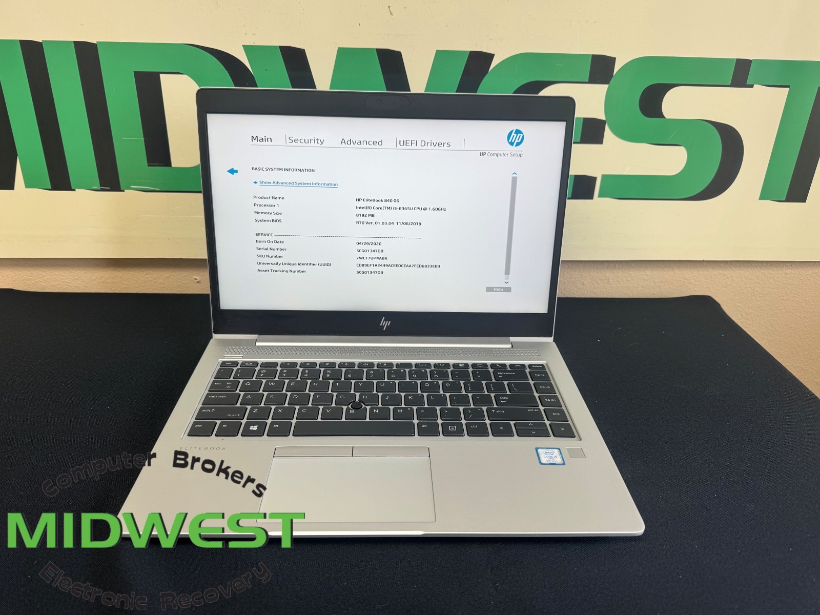 HP EliteBook 840 G6 i5-8365U 1.6GHz 8GB RAM (NO OS/HDD/SSD)