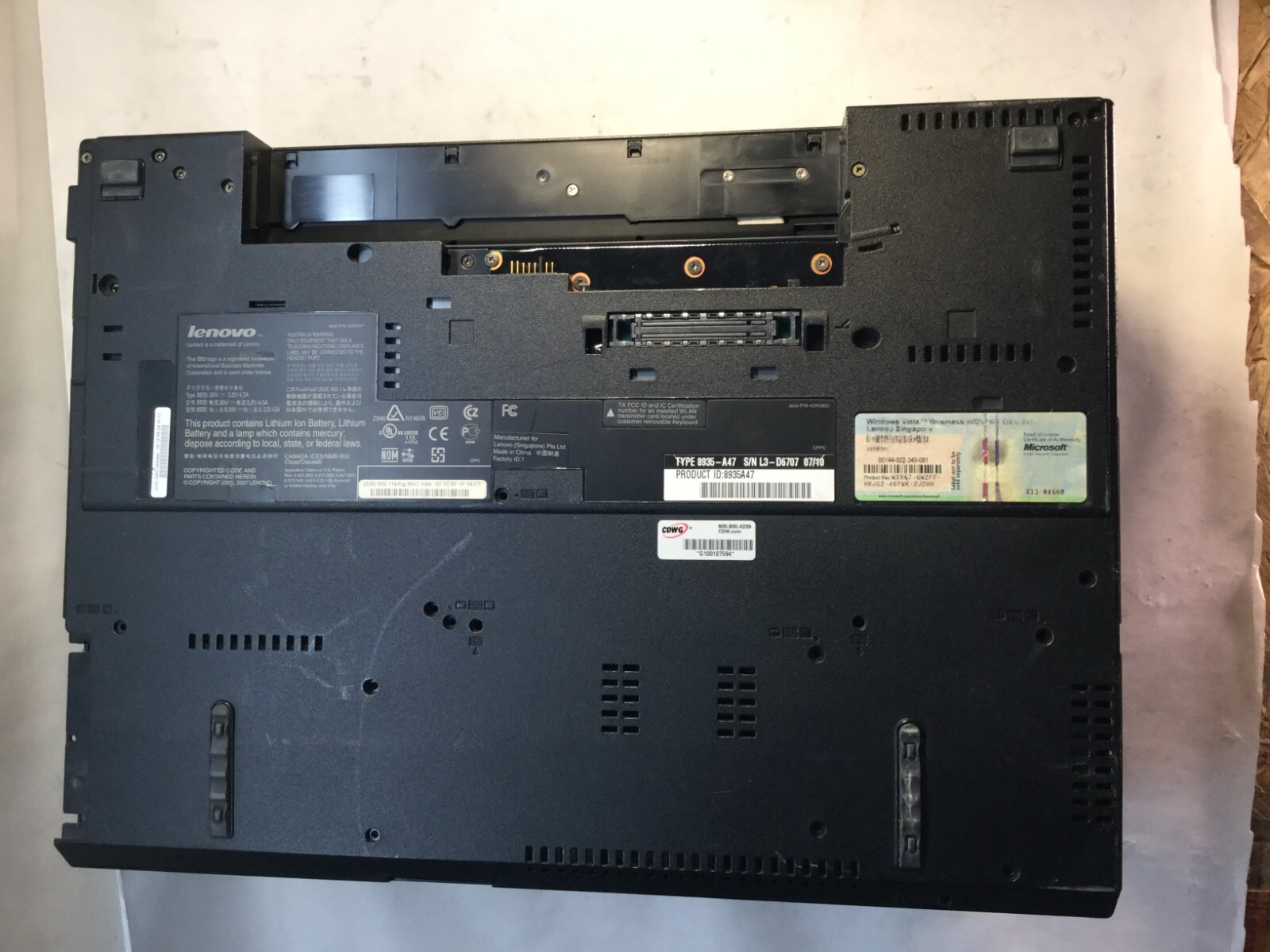 LOT OF 4 Lenovo ThinkPad R61 15″ Laptop Intel Celeron -BOOT/ 2 BIOS LOCKED -MZ