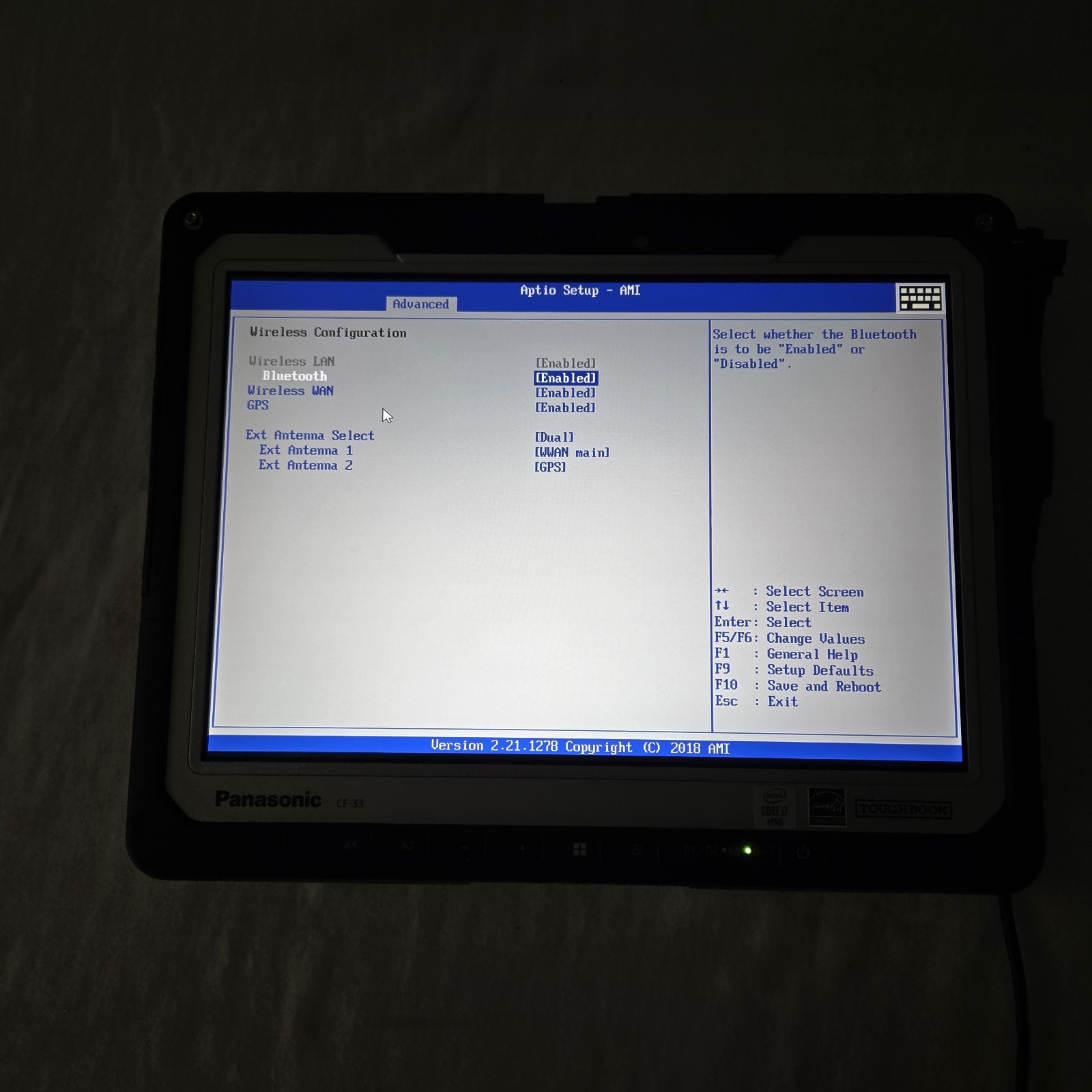 Panasonic Toughbook CF-33 i7-10810U 1.10GHz 32GB Ram 4G GPS – NO SSD — READ