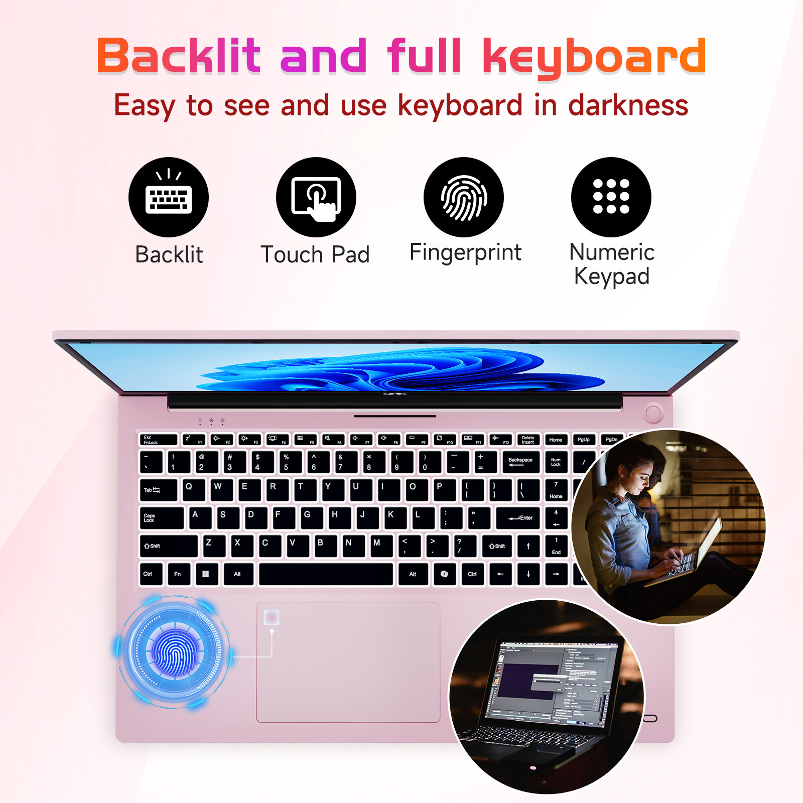 NIMO 17.3 Laptop Business Computer, 32GB RAM 1TB SSD 6 cores 12th Intel i3-1215U