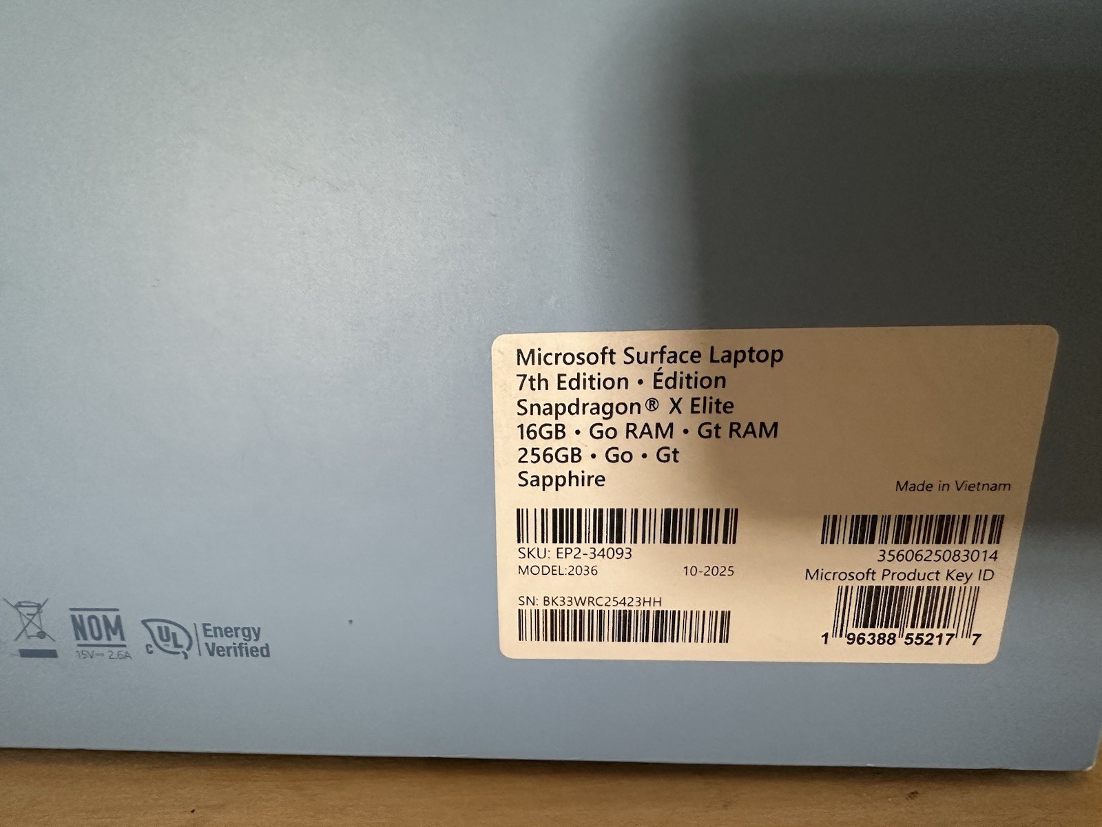 Microsoft Surface Laptop 7th 13.8″ Snapdragon X Elite (16GB/256GB) Sapphire NEW