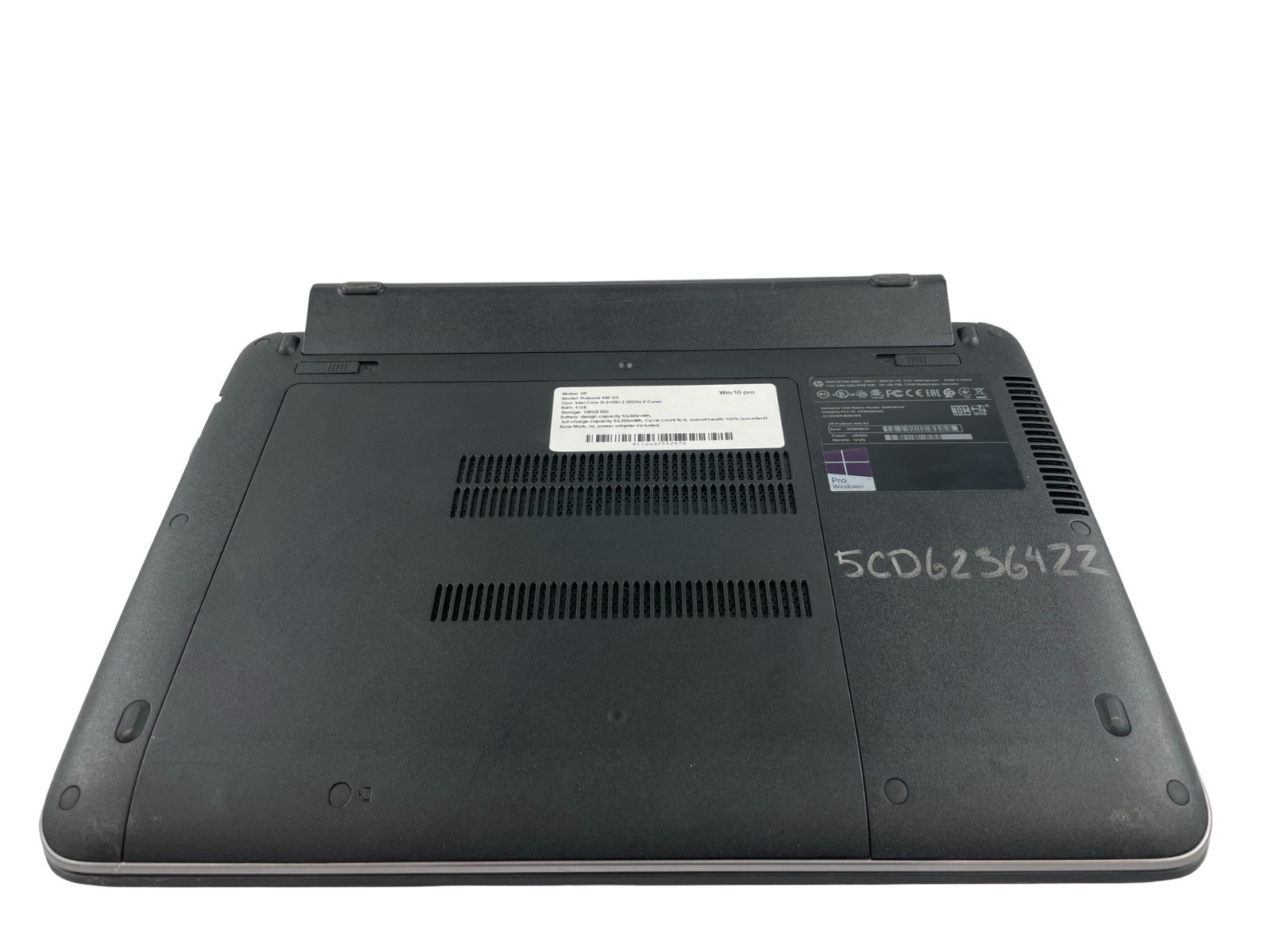 HP ProBook 440 G3 Core i3-6100U@2.30GHz 4GB RAM 128GB SSD Win. 10Pro Exlt. Bttry