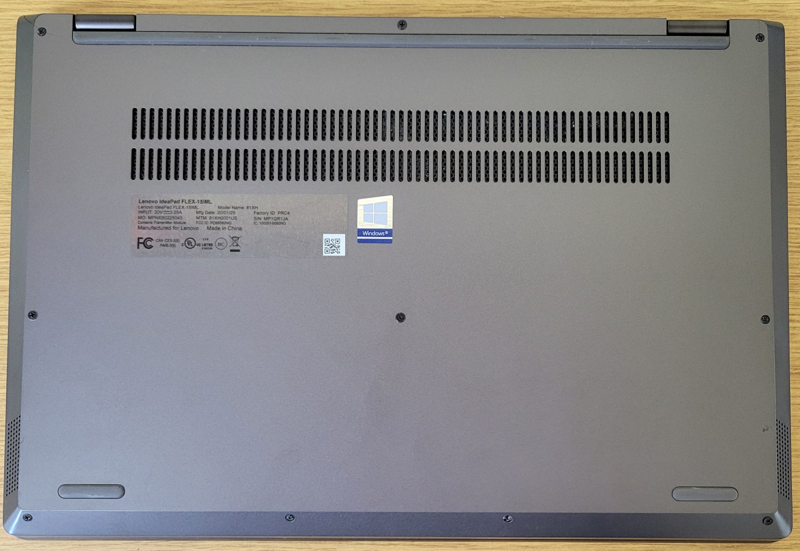Lenovo IdeaPad Flex 15-iML 80xH i7-10510U 1.80GHz 16GB 128GB SSD NO OS/HDD