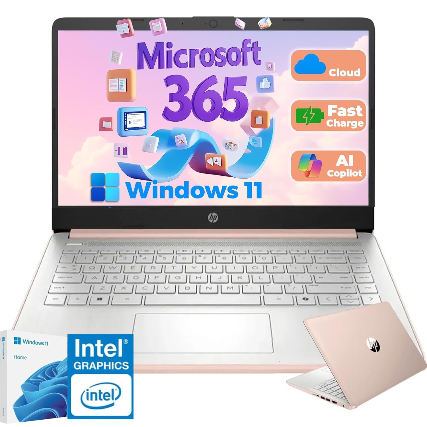 📍 HP 14″ Student Laptop Intel Processor N150 upto 3.6GHz, UpTo 16GB RAM 128eMMC