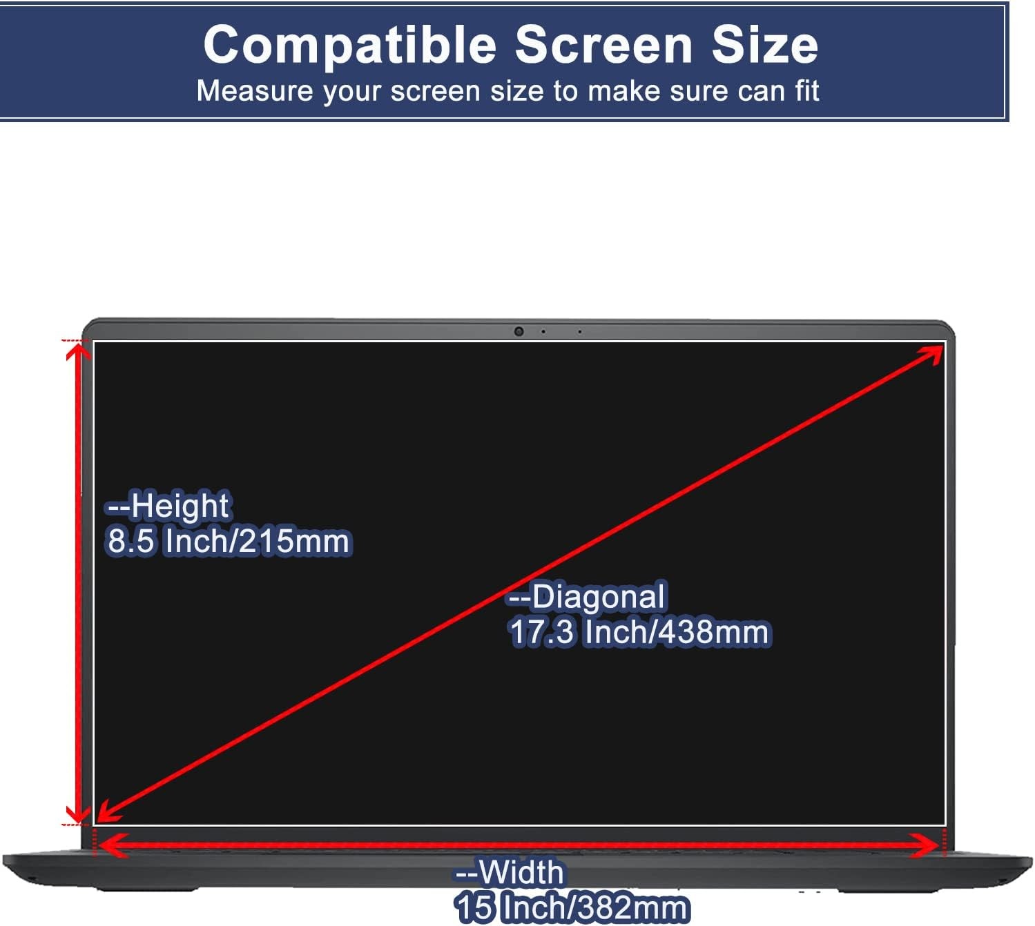 Anti Blue Light Screen Protector for HP 17.3″ Laptop/HP OmniBook 7/HP Envy