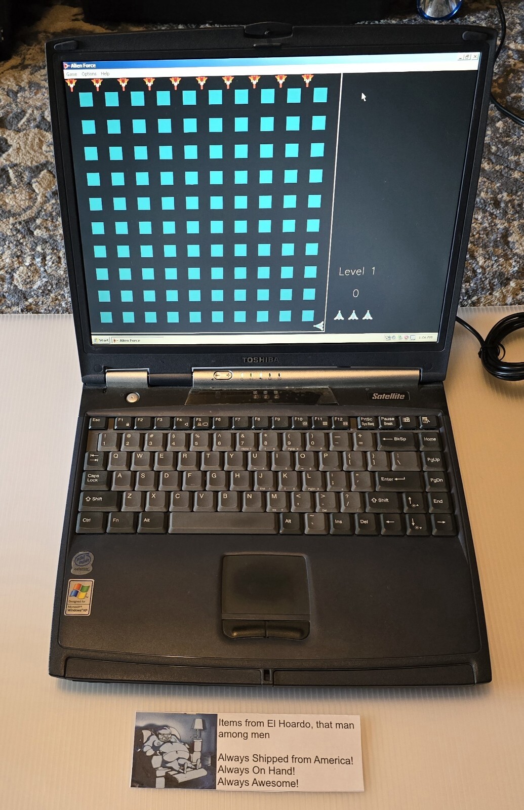 Toshiba Satellite 1000-S157 30GB HDD, 768MB RAM, Celeron 1GHZ READ