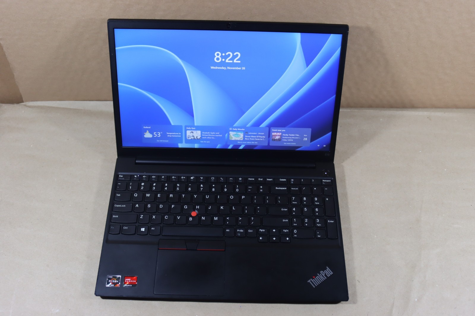 Lenovo ThinkPad E15 2nd Gen 15.6″ (256GB SSD, AMD Ryzen 7 4000 Series, 16GB Ram)