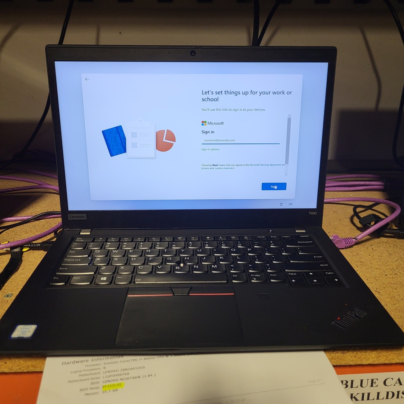Lenovo ThinkPad T490 Laptop Intel i7-8665U 1.9GHz 16GB 256GB SSD w/ OS