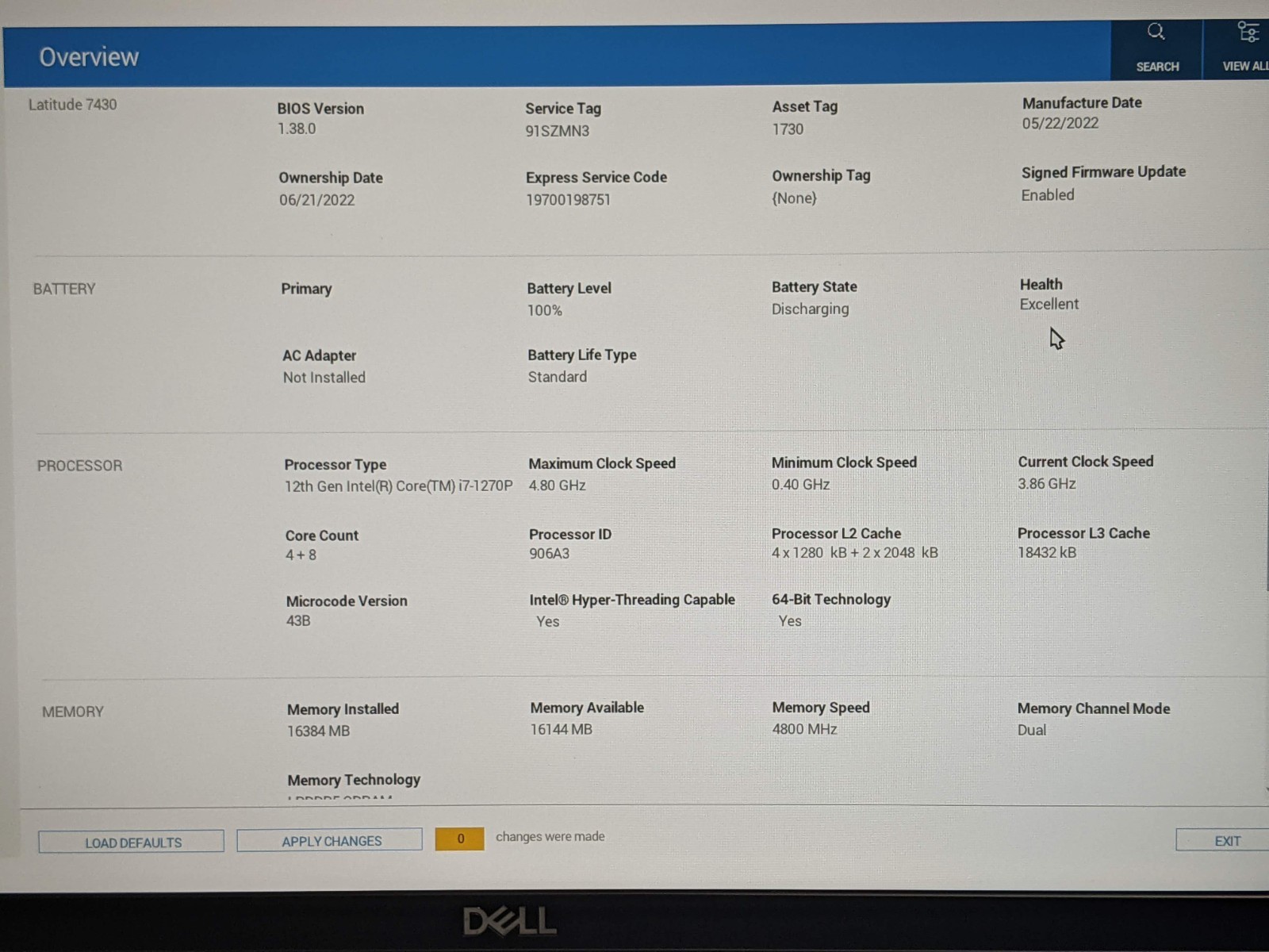 Dell Latitude 7430 14″FHD Intel vPRO i7-1270P 2.2GHz 16GB 512GB SSD Win11Pro +PA
