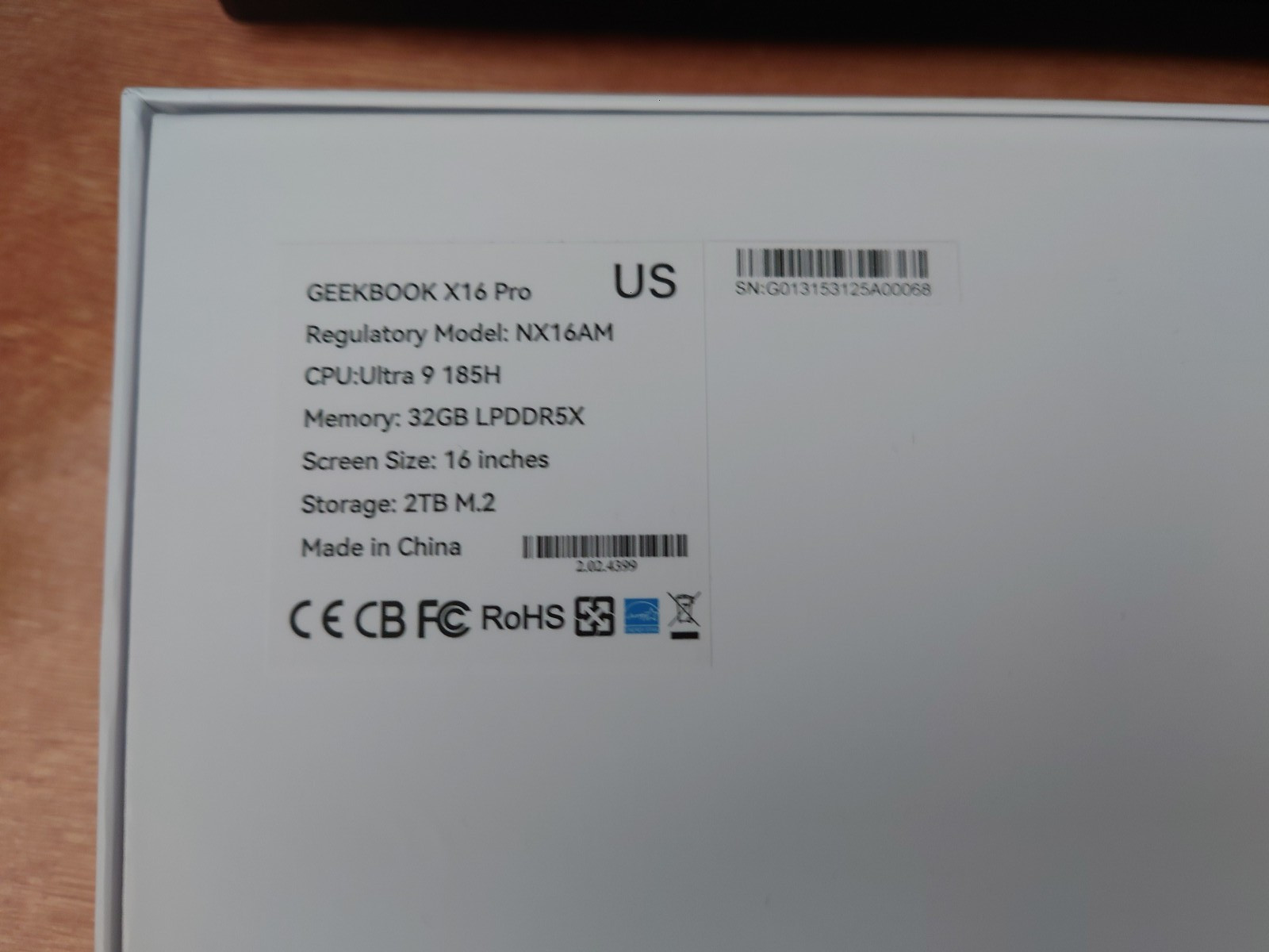GEEKOM GeekBook X16 Pro 16″ Laptop Intel Ultra 9 185H 32GB RAM 2TB M.2 Win 11