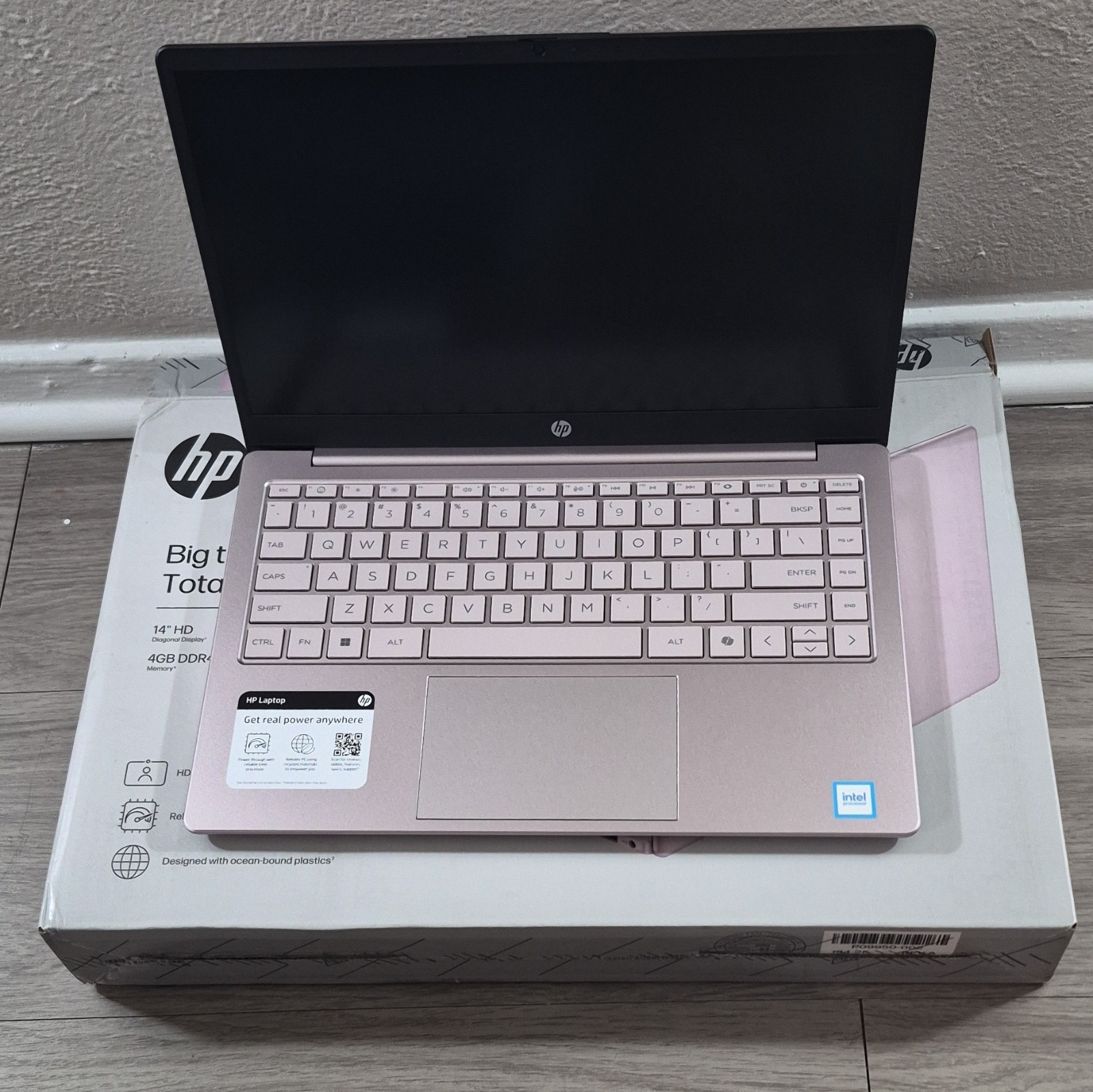 HP Laptop 14-ep2011nm 14in Pink Intel N150 4GB RAM 128GB SSD Win 11 S
