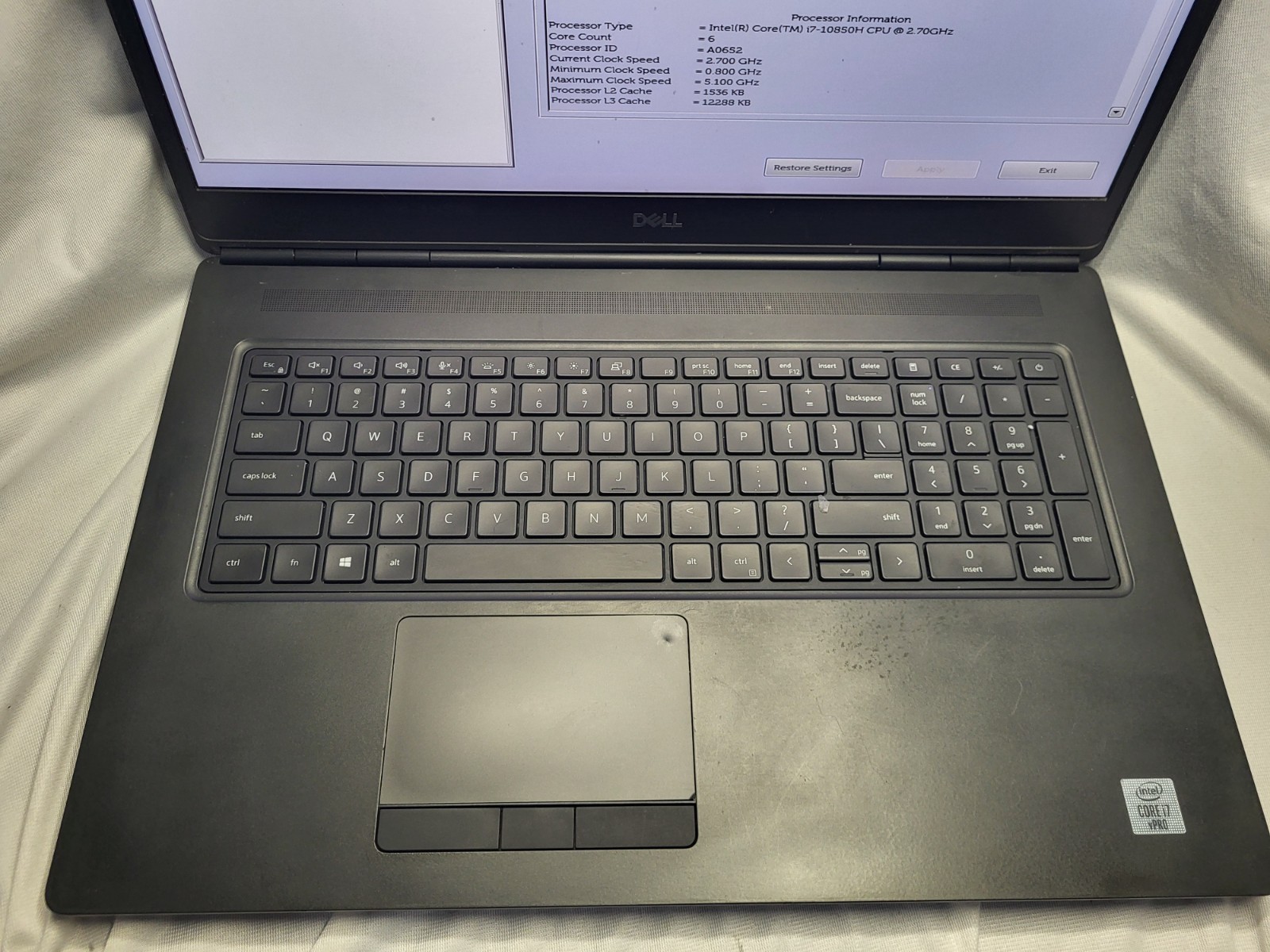 Dell Precision 7750 i7 10875H 2.30GHz 16GB 256 SSD Quadro RTX 5000 w/Win 11
