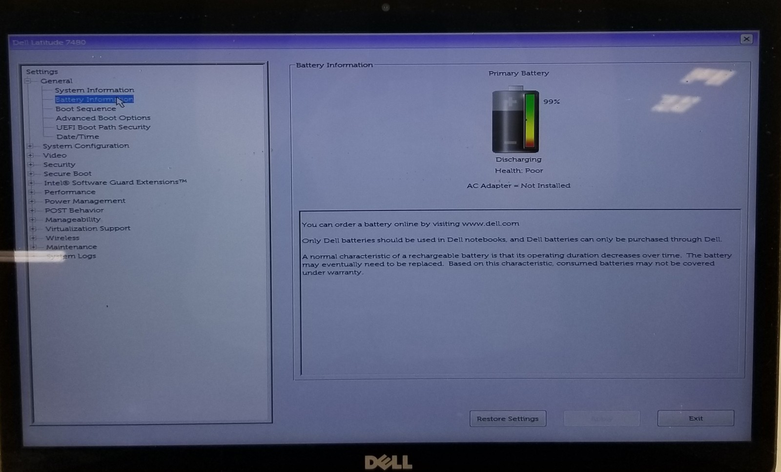 Dell Latitude 7480 i5-7300U @ 2.60GHz 8GB 128GB SSD WIN 11 PRO