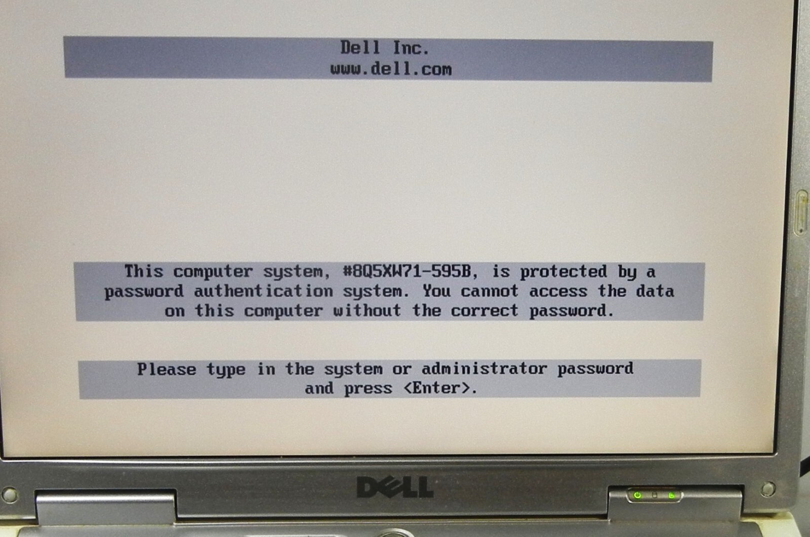Dell Inspiron PP12L FOR PARTS OR REPAIR WORKS BUT PASSWORD PROTECTED