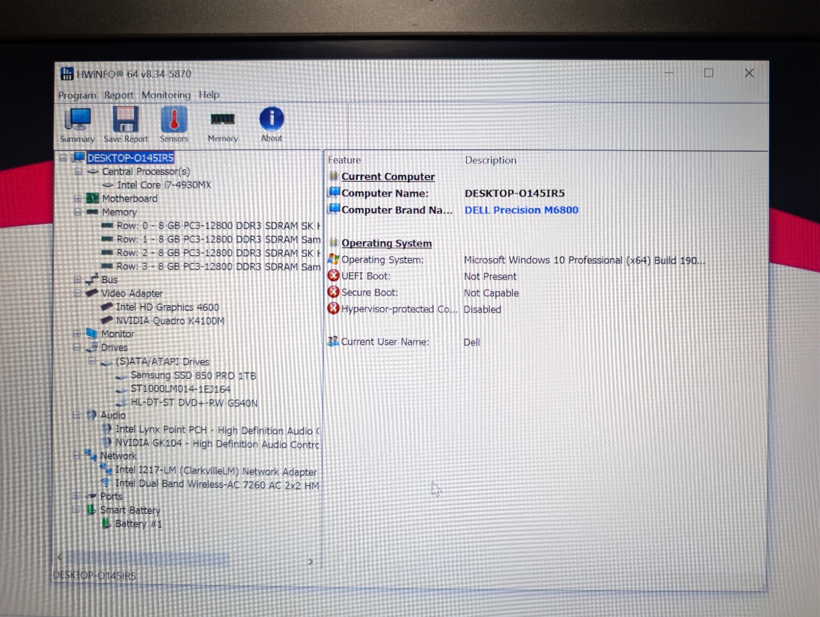DELL PRECISION M6800 | i7-4930MX 32GB RAM 1TB SSD + 1TB HDD | FHD NVIDIA K4100M