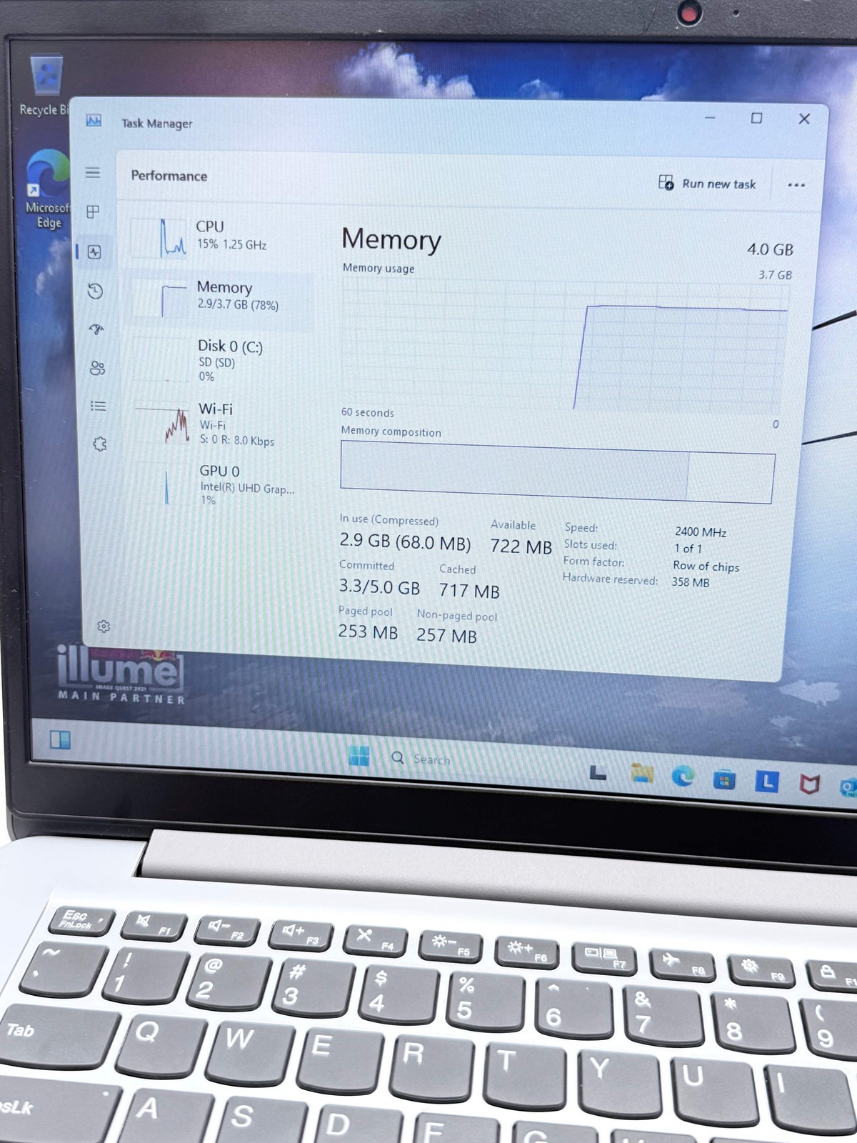 Lenovo IdeaPad 1 14IGL7 14″ Laptop Celeron N4020 4GB RAM 128GB Silver