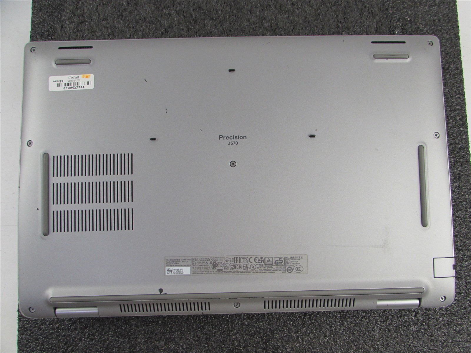 DELL PRECISION 3570 1920X1080 FHD CORE I7-1265U 512GB SSD 16GB RAM T550 NO O.S