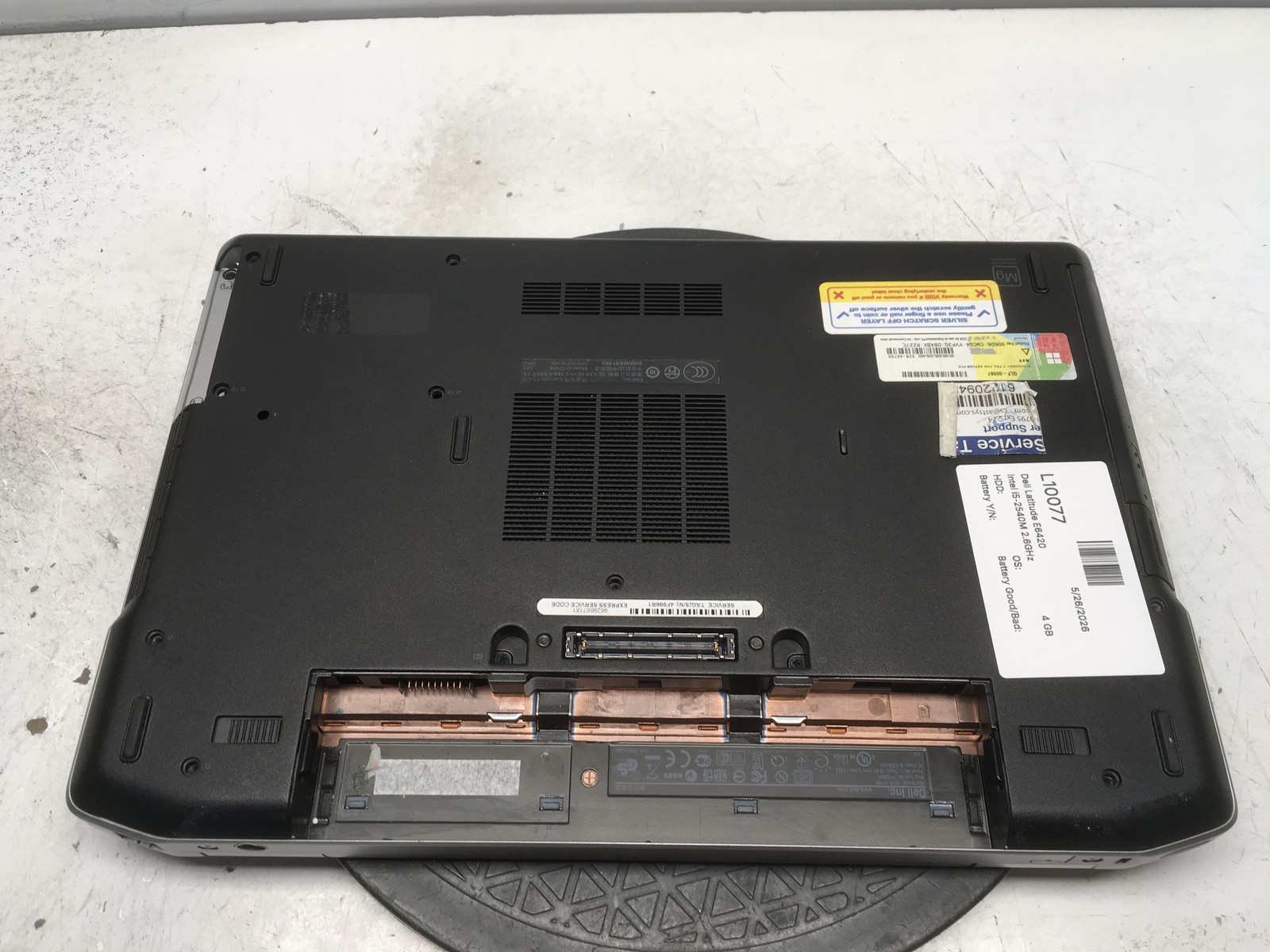 Dell Latitude E6420 Intel i5-2540M 2.6GHz 4 GB NO HDD No Batt