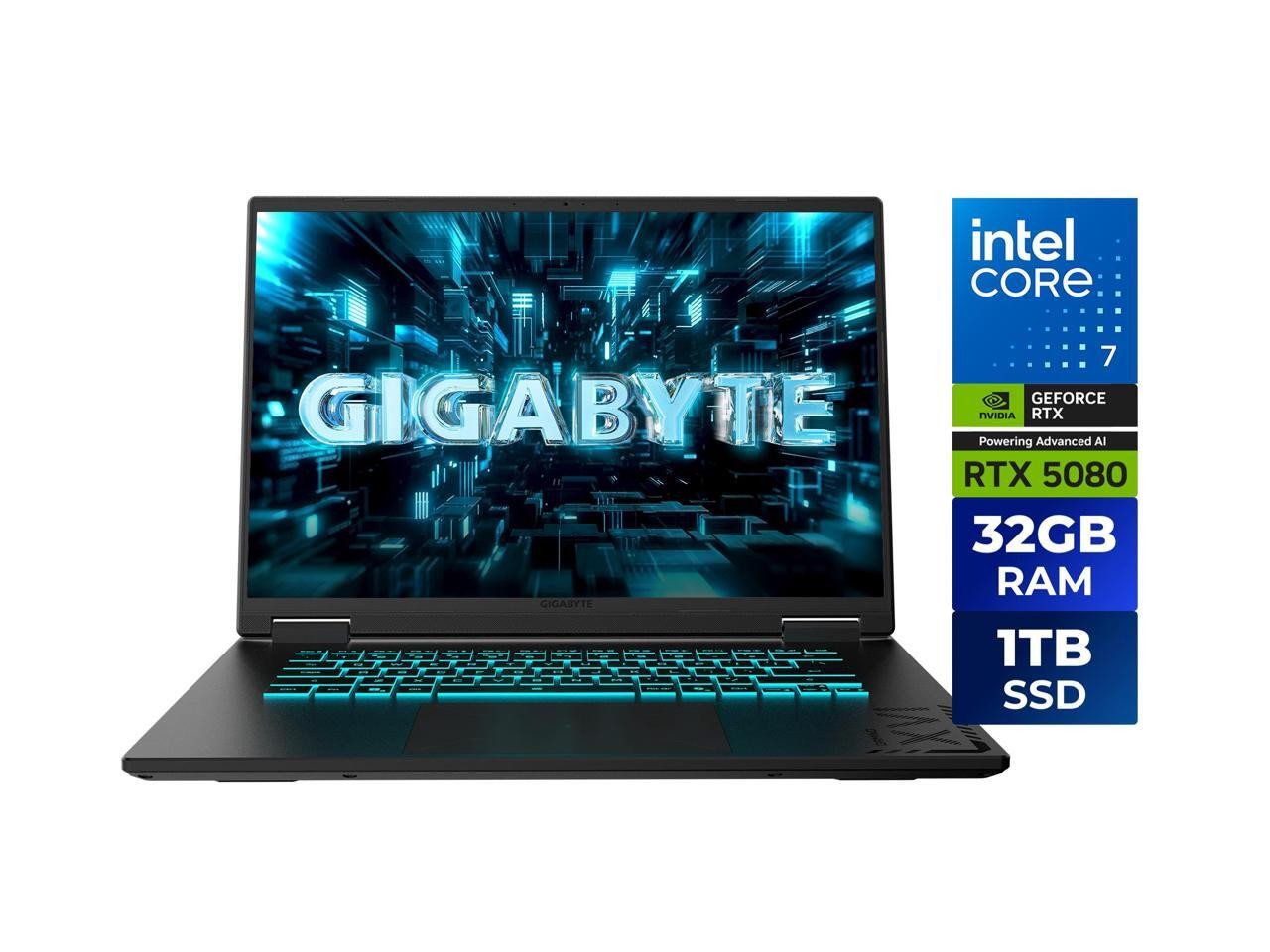 GIGABYTE Gaming A16 PRO 16″ WQXGA IPS Intel Core 7 240H 32GB 1TB RTX 5080 W11H