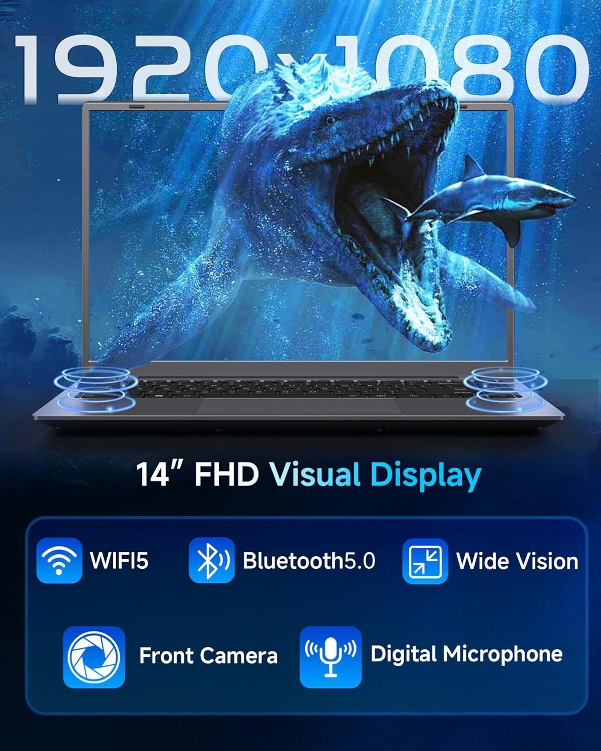 14-Inch Laptop with 16GB RAM & 512GB SSD – Lightweight Productivity for Students