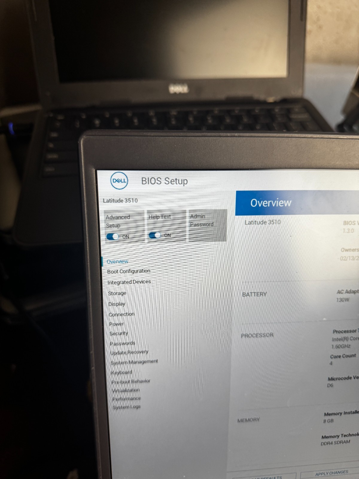 Dell Precision 3510 Core I5-10210U Laptop For Parts/Repair #6254