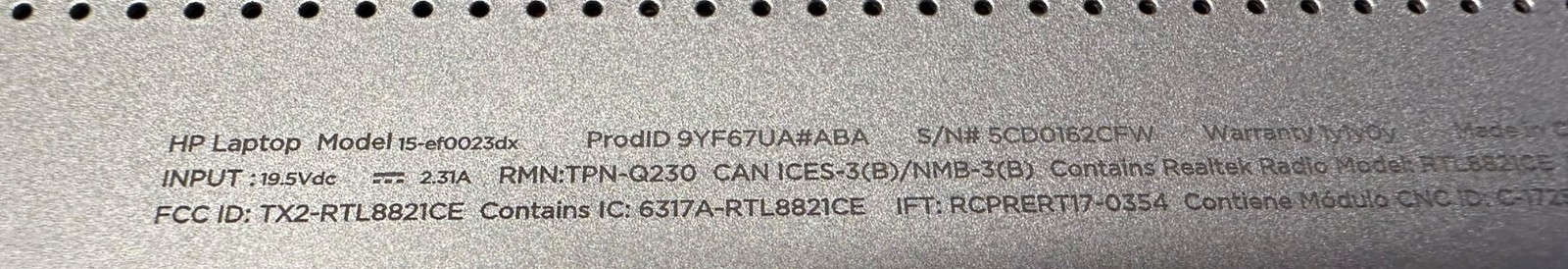 HP Laptop – 15-ef0023dx 15″ HD Touch RYZEN 5 3500U Radeon Vega 8 Webcam *READ*