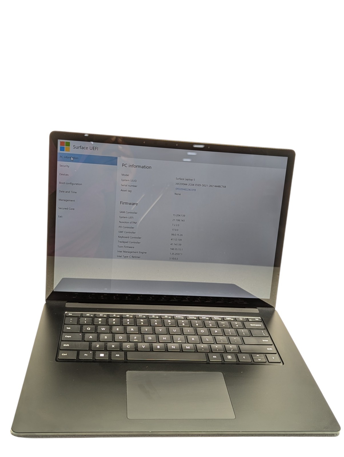 Microsoft Surface Laptop 5 i7 2.18GHZ 8GB Ram 512GB SSD Grade D